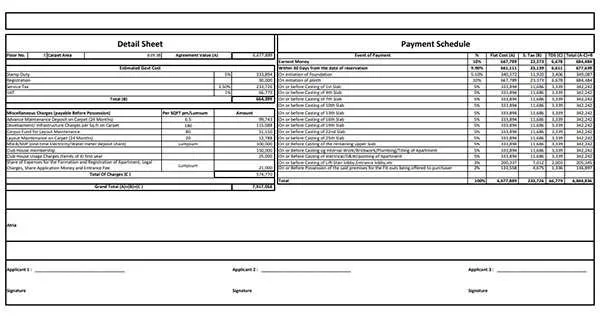 Raheja World Trade Center price list and cost sheet